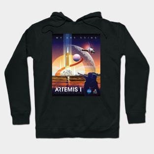 NASA Artemis I Retro Poster Shirt (Front) Hoodie